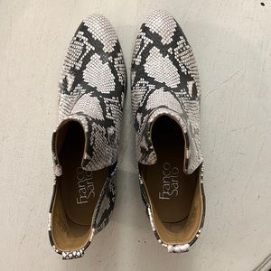 Franco Sarto snakeskin boots